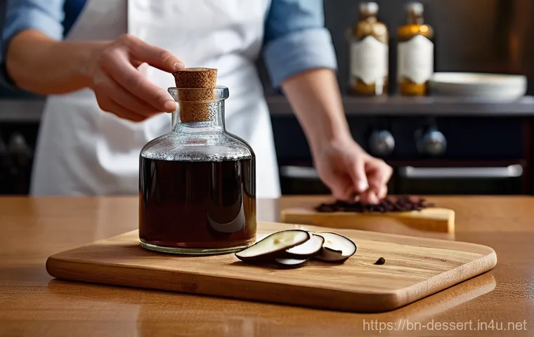 바닐라 추출물 가격 비교 - **Prompt:** A meticulously arranged flat lay on a clean, light-colored kitchen counter, showcasing t...