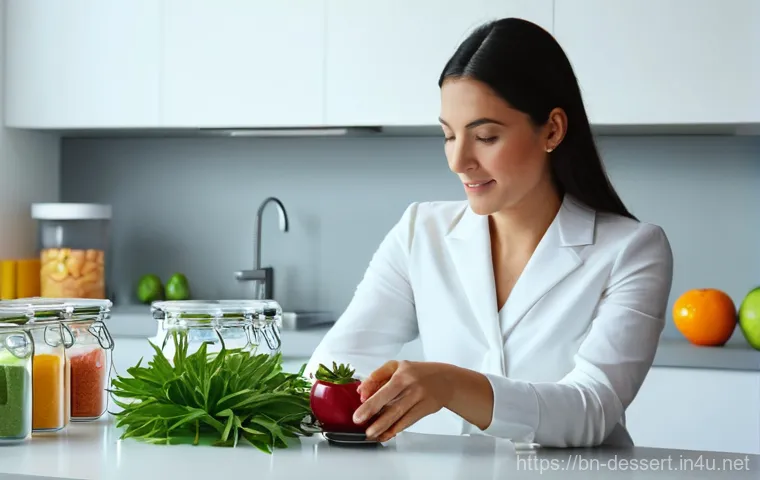 설탕 대체품 가격 비교 - **Prompt:** A well-lit, clean, and modern kitchen counter showcasing an array of diverse sugar subst...